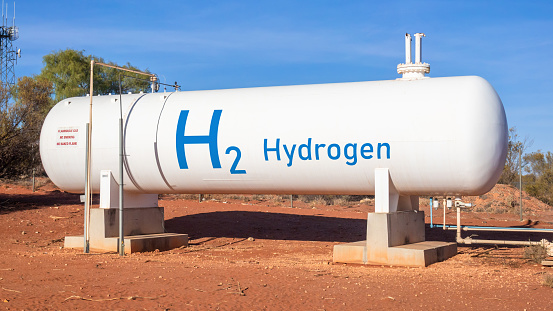 A modern hydrogen tank with 