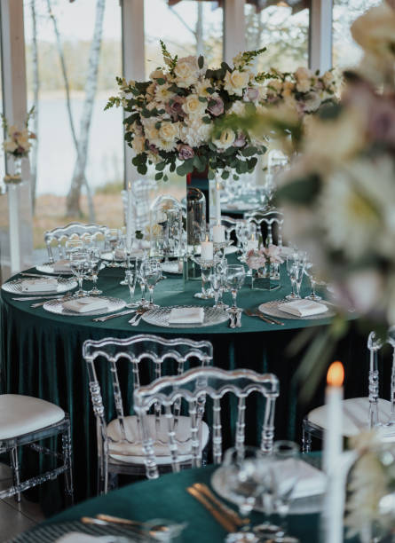 istock Vertical shot of a luxurious wedding ceremony hall 1436699164