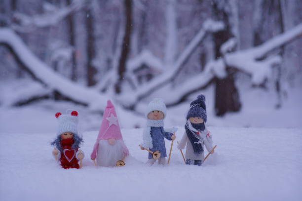 istock Small wooden Christmas tree toys. 1436703302