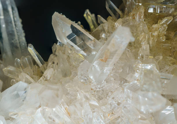 istock Closeup of transparent crystals 1436707243