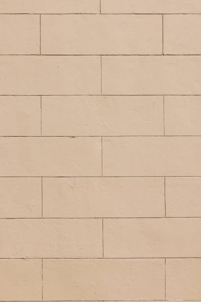 istock Part of a beige concrete block wall 1436709518