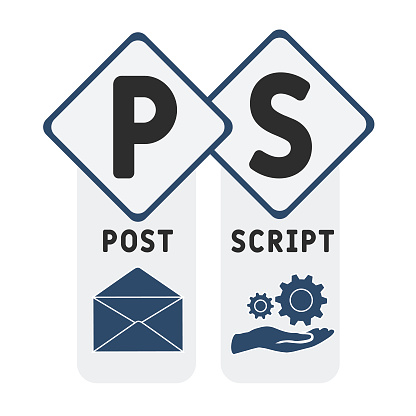 Ps Post Script Acronym Stock Illustration - Download Image Now ...