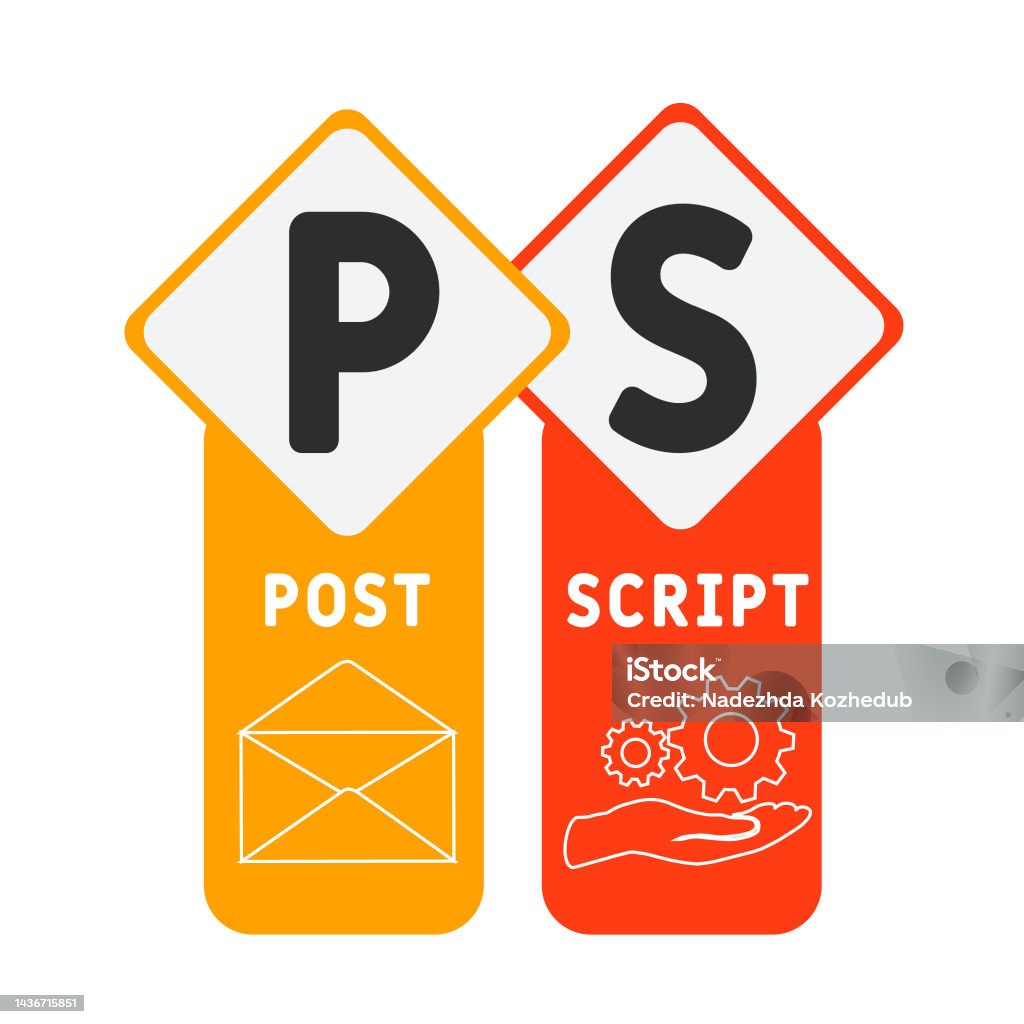 Ps Post Script Acronym Stock Illustration - Download Image Now ...