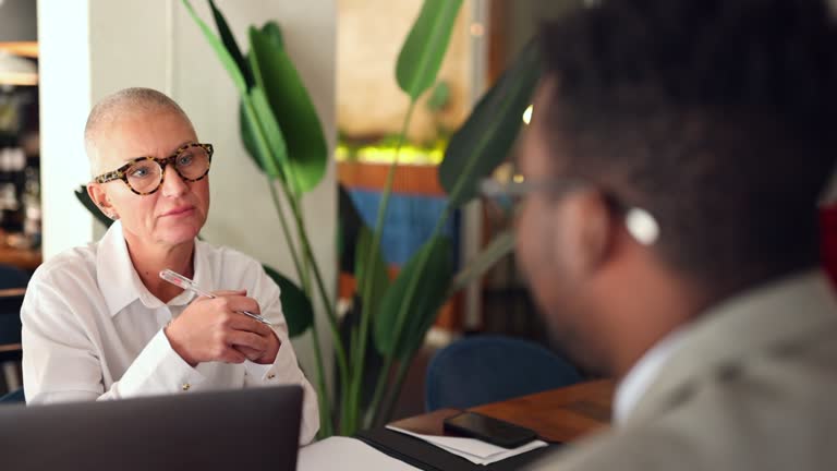 Black young man job interview