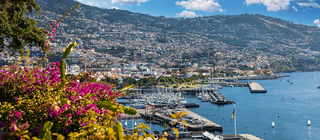 cityscape of Funchal city in Madeira island. Portugal