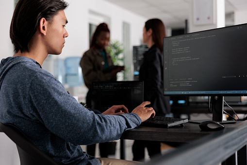 Computer Engineering Code Engineers Programming Server Code Algorithm On Computer Stock Photo ...