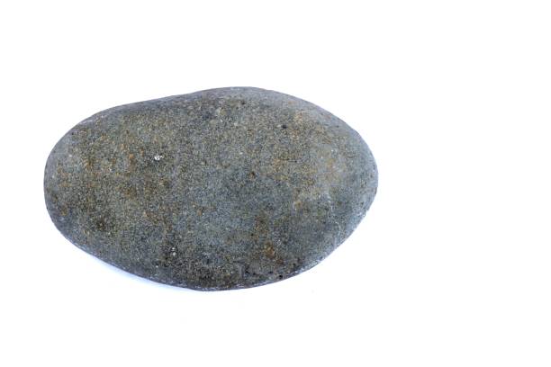 istock Top view of shaped stone on white background. 1436720893