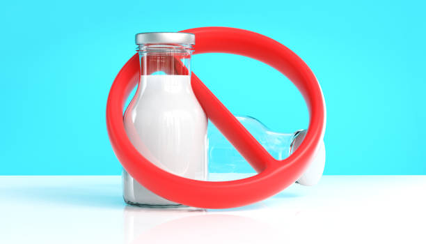 Lactose free dairy product illustration.
