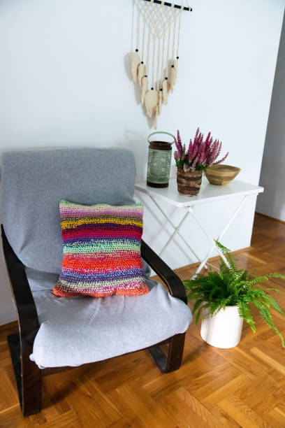 istock Colorful craft textile bedspread and pillow 1436725683