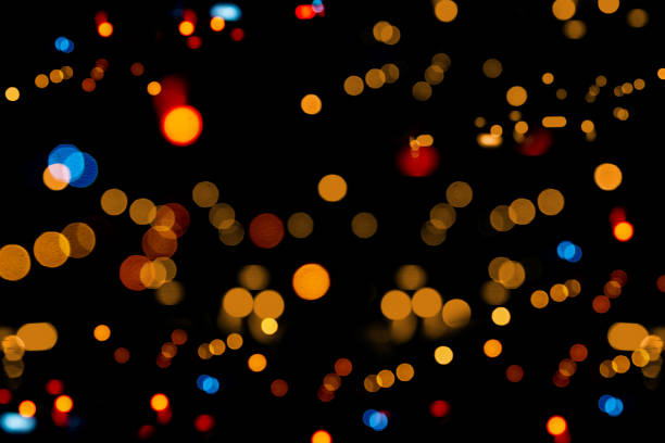 istock Defocus blur light night bokeh abstract on background. 1436728825
