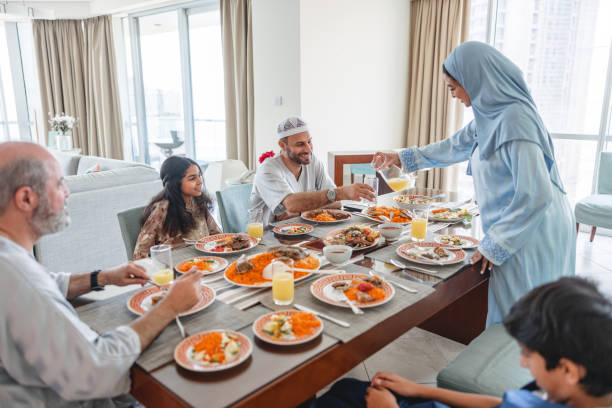 istock Middle Eastern Family Is Having Lunch Together 1436732107