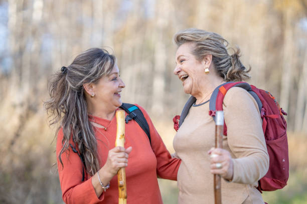 istock Hispanic Women Hiking Together 1436732282