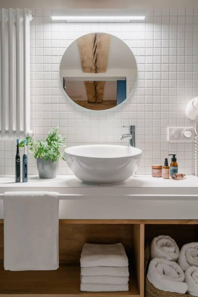 istock Bathroom interior in modern apartment or luxury hotel 1436741136