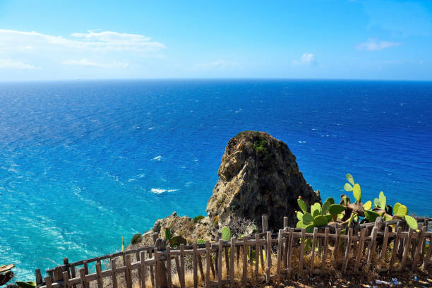 panorama from the lighthouse of Capo vaticano Calabria Italy