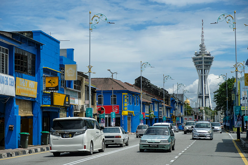 Alor Setar, Malaysia - October 2022: Views of the Alor Setar Tower, also known as Kedah Tower on October 17, 2022 in Alor Setar, Malaysia.