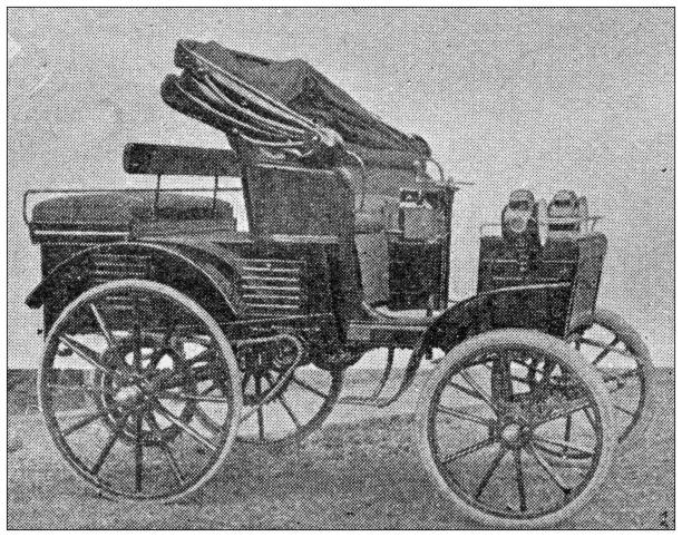 illustrations, cliparts, dessins animés et icônes de image ancienne : voiture électrique, 1898 - 1898