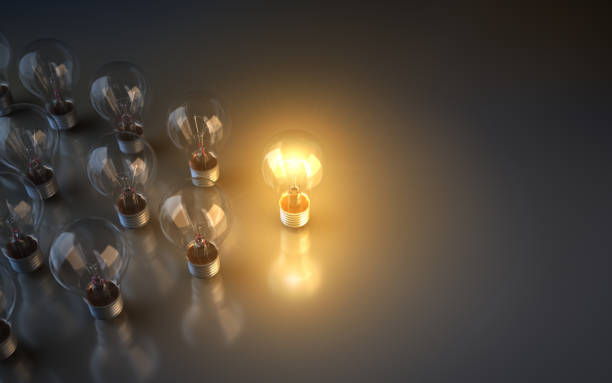 Innovation idea concept featured lamp concept