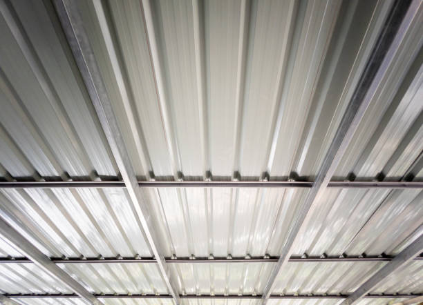 istock The new metal sheet roof. 1436760956