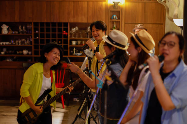 Enjoy the entertainment of a small orchestra in a private club after dinner