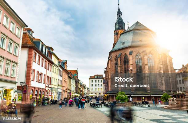 City Heidelberg Stock Photo - Download Image Now - Heidelberg - Germany, Old Town, Shopping