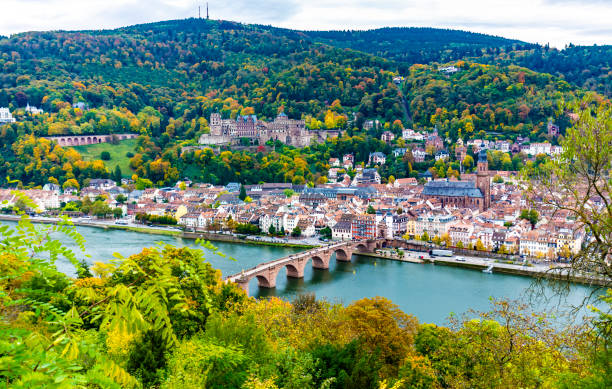 istock Heidelberg skyline aerial view from above 1436763045