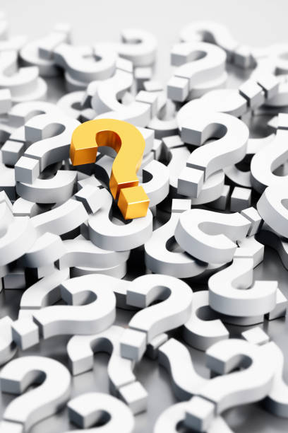 Large pile of questions stock photo
