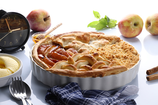 Homemade Organic Apple Pie Dessert Ready to Eat