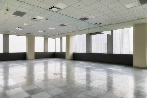 istock Panoramic picture of new office space 1436765839