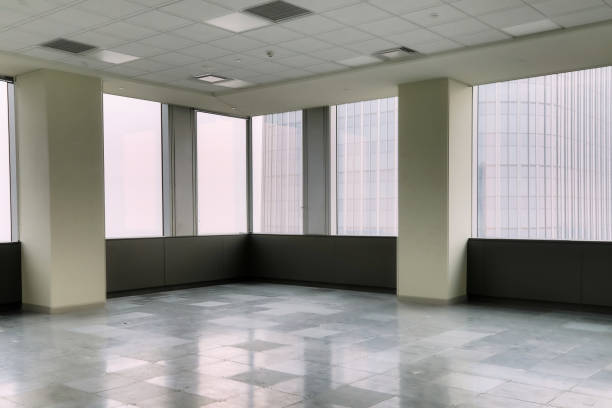 istock Panoramic picture of new office space 1436766122