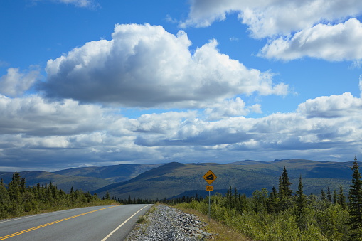 Beautiful clouds at Top of the World Higway at Chicken,Alaska,United States,North America