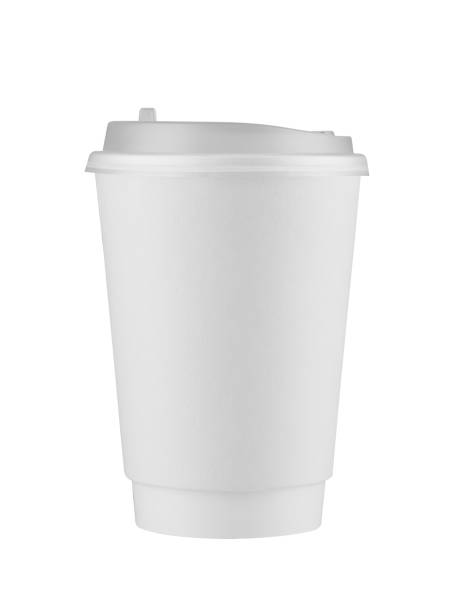 istock White disposable coffee cup isolated on white background with clipping path. Real photo. Paper. 1436776763