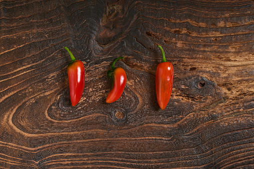 Close-Up of Jalapeno Pepper Against Wooden Background
