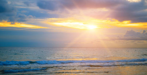 istock Sunrise over the sea background. 1436781713