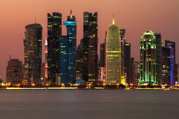 istock Skyline of Financial District (West Bay) in Doha. 1436781792