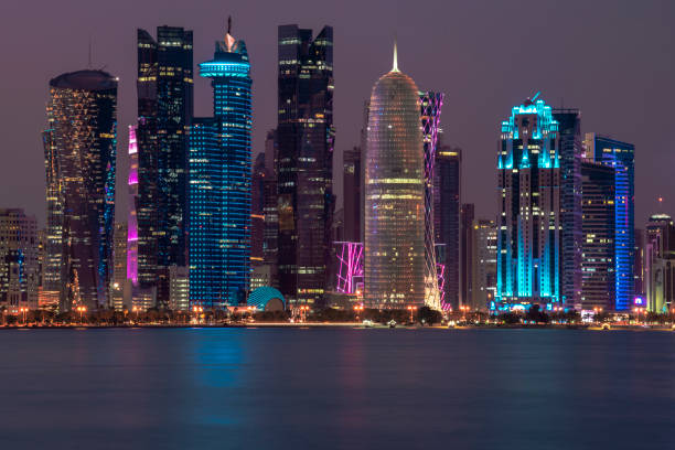 istock Skyline of Financial District (West Bay) in Doha. 1436781853