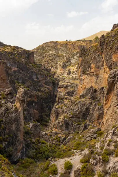 Los Cahorros canyon near Monachil in Andalusia