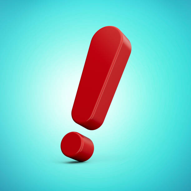 istock Red exclamation mark Exclamation icon warning attention mark isolated 3d illustration 1436794334