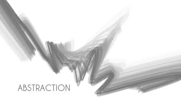 Vector illustration of Gray hairline abstraction on white. Vector graphics