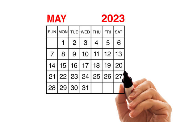 istock 2023 calendar May on white background 1436802897