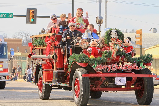 2012, Christmas parade, Huntsville Alabama. Sponsored by the city of Huntsville to celebrate the Christmas holiday.