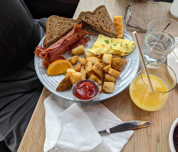 istock Scrambled Eggs and Bacon at a Canadian Cafe 1436803979