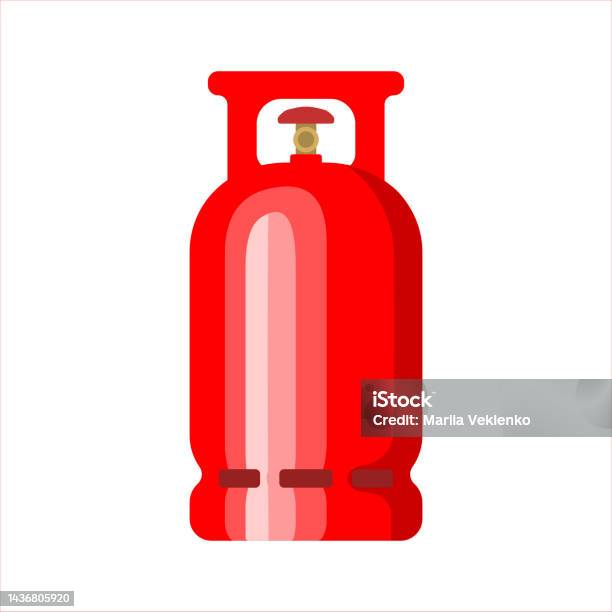 Ilustración de Icono De Cilindro De Gas Señal Del Tanque De Gas Propano Diseño Plano Del Ilustración de Icono De Cilindro De Gas Señal Del Tanque De Gas Propano Diseño Plano Del