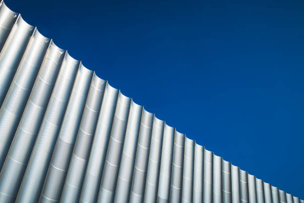 istock architectural abstracts: steel perforated facade 1436818730