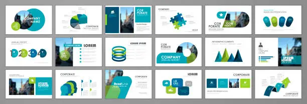 Vector illustration of Abstract business brochure set
