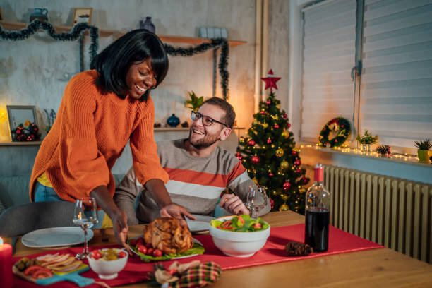 istock Woman setting up the table for dinner with her boyfriend 1436825287