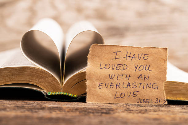 istock Handwritten Bible quote 1436826293