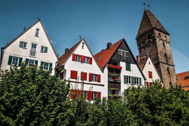 Trees And Park Bellow Butcher Tower In Ulm, Germany