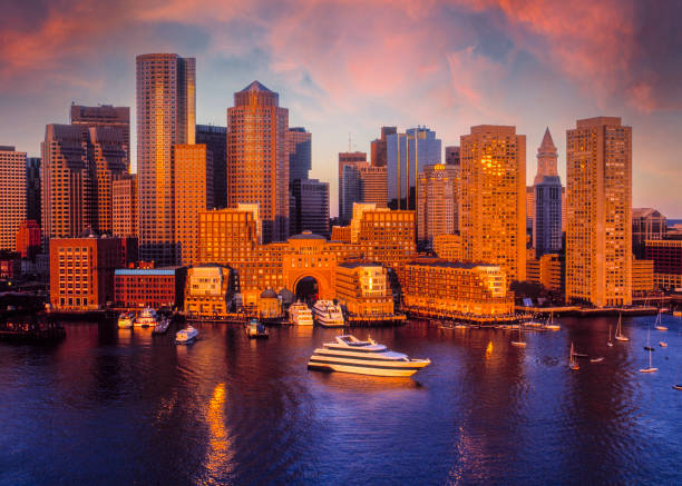 istock Boston,MA_ Sunrise Aerial 1436844135