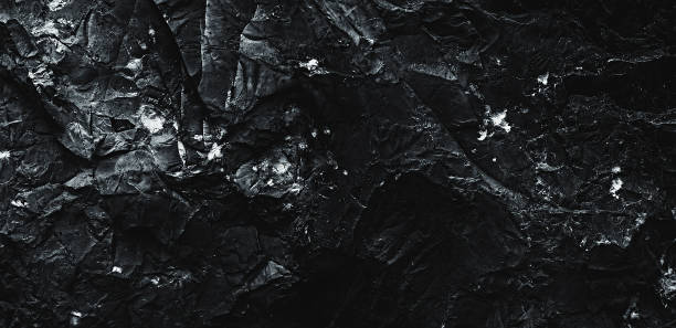 istock Black texture. Stone background. Dark marble. Rock texture. Rock surface with cracks. Rock pile. Paint spots wall. Grunge Rough structure. Abstract texture. 1436853403