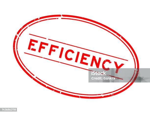 Eficiency Lettering Grunge Red Efficiency Word Rubber Seal Stamp On White Background Stock ...